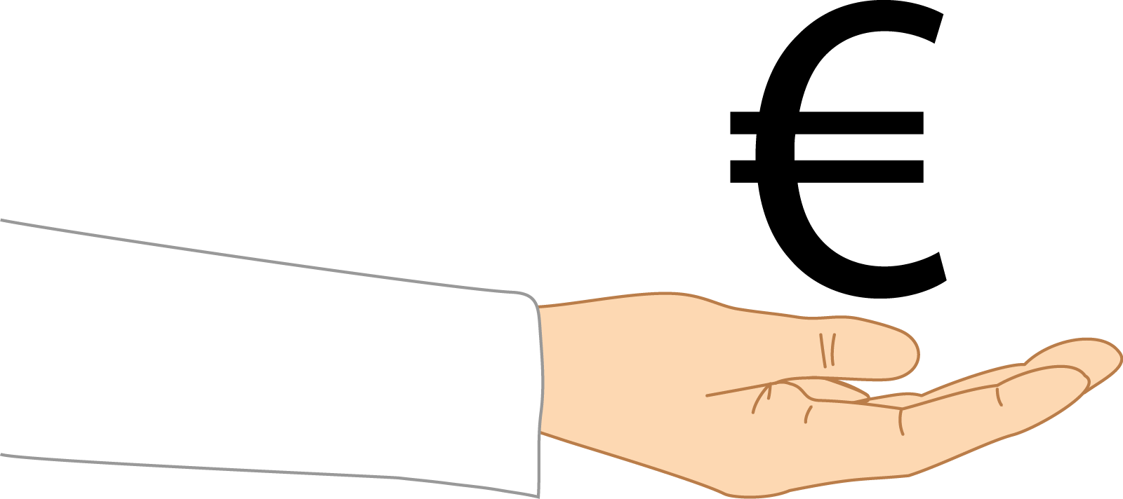 Hand Euro Sparen Grafik