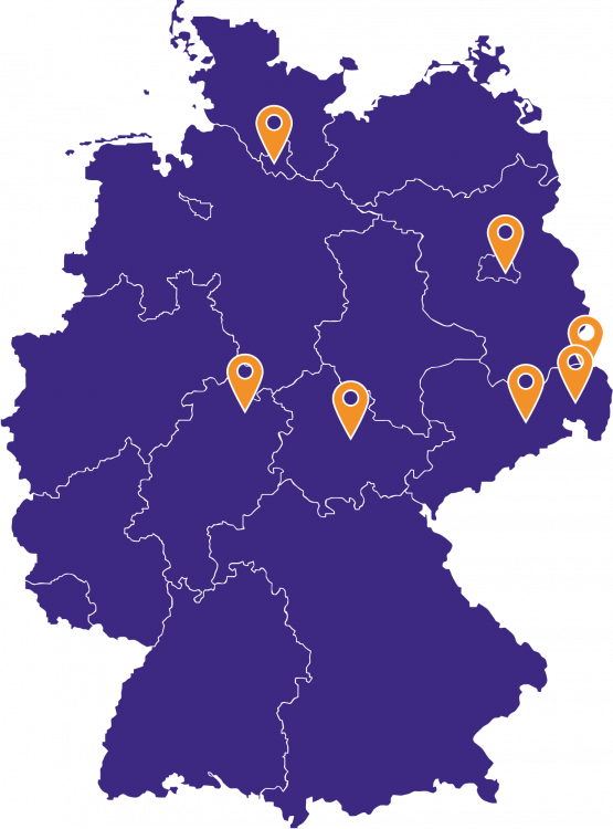 Karte Deutschland Informatics-Standorte